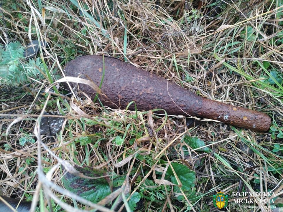 На території ДП "Болехівського лісового господарства" Болехівської міської ради було знайдено мінометну міну Другої Світової війни - 82 мм.