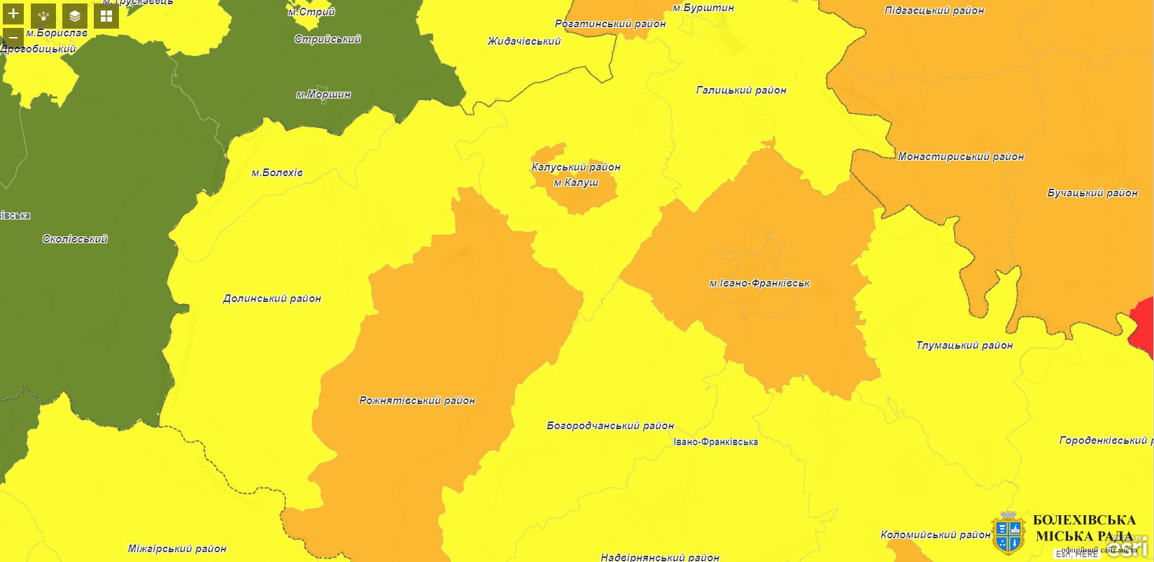 В Україні оновили зони карантину: Болехів у "жовтій"