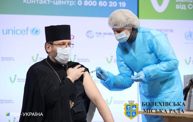 Українських релігійних лідерів щепили проти COVID-19 залишковими дозами вакцини AstraZeneca (Covishield)