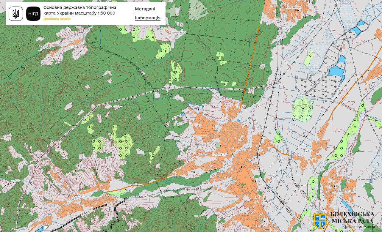 Держгеокадастр повідомляє про оприлюднення Основної державної топографічної карти масштабу 1:50 000