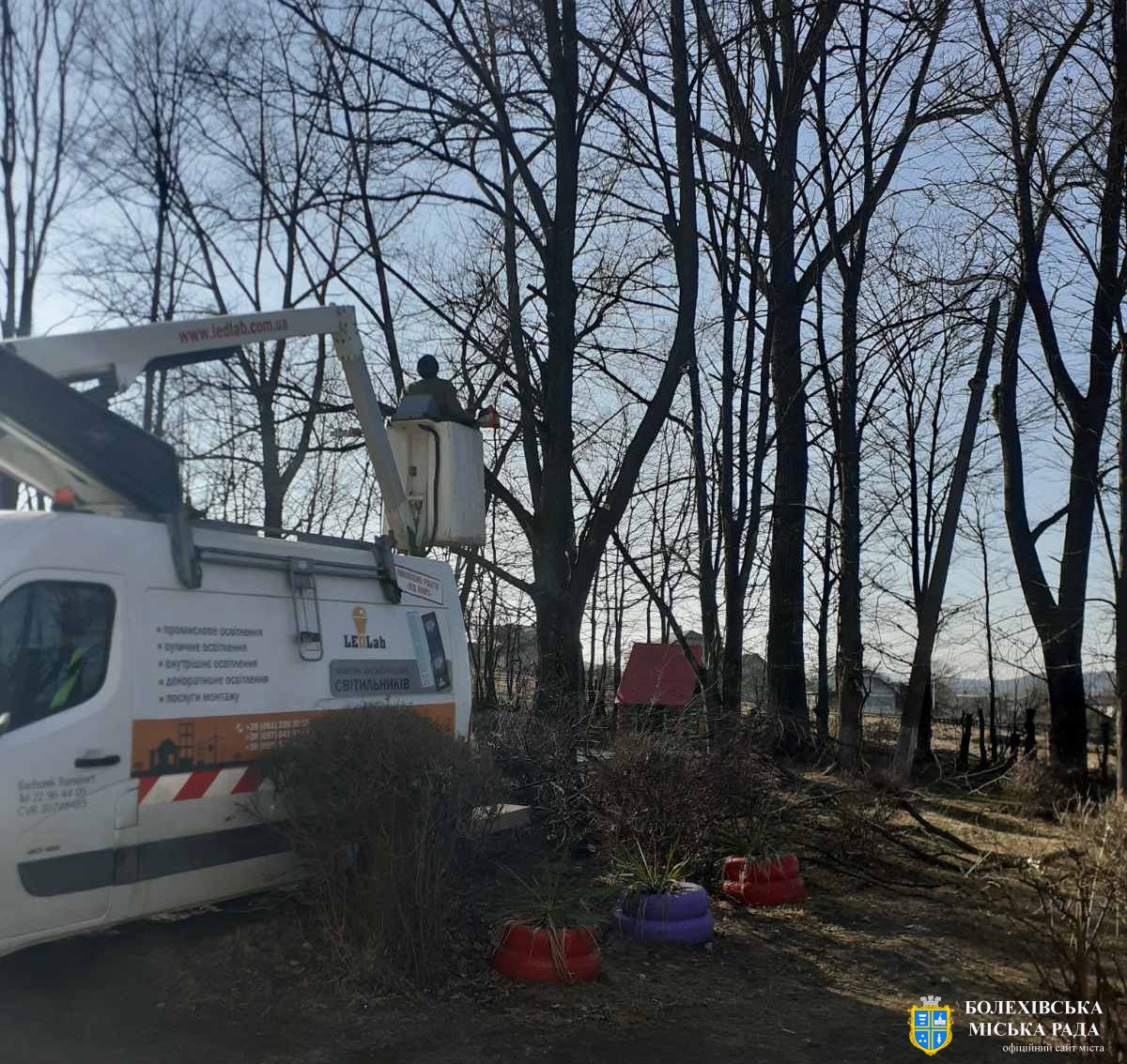 Болехівський ККП продовжує чистку та видалення дерев  на території  міста