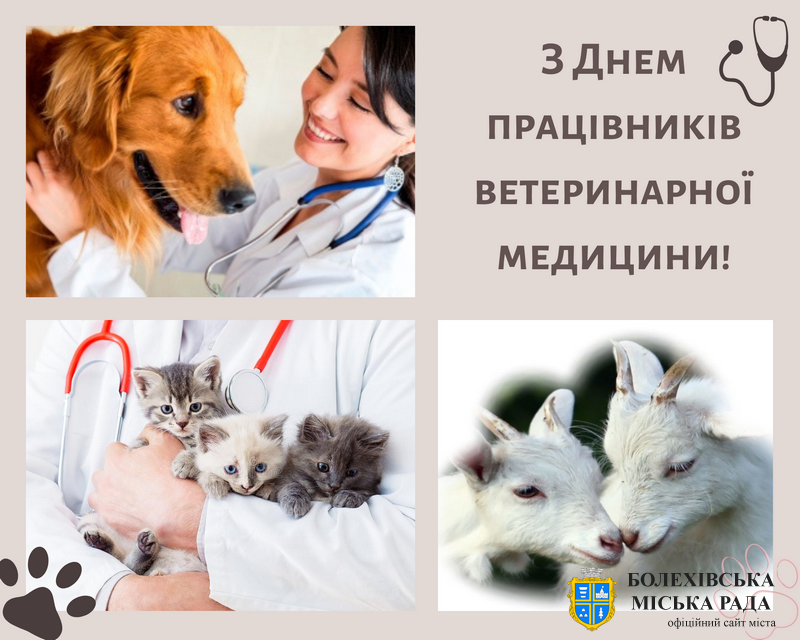 Привітання міського голови Івана Яцинина з Днем працівників ветеринарної медицини!