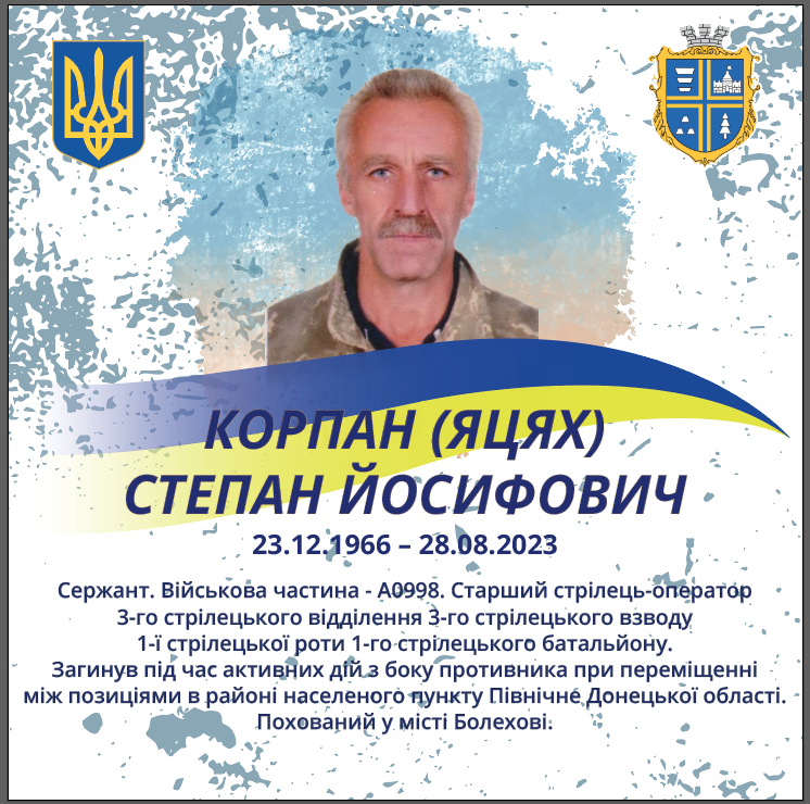 Степан Корпан (Яцях) (23.12.2023 - 28.08.2023)