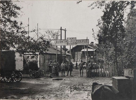 Цісарсько-королівське електричне депо. Болехів, 1914–1918. Джерело: Österreichischen Nationalbibliothek, Bildarchiv Austria https://surl.lu/okcrtx