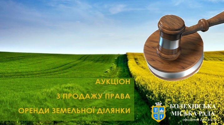 Відбудеться аукціон з продажу права оренди земельної ділянки для ведення товарного сільськогосподарського виробництва